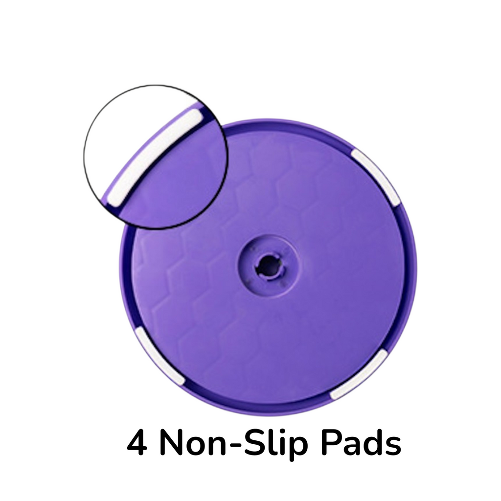 Purple non-slip pad with a close-up inset on a white background — Happy Pets, Healthy Habits
