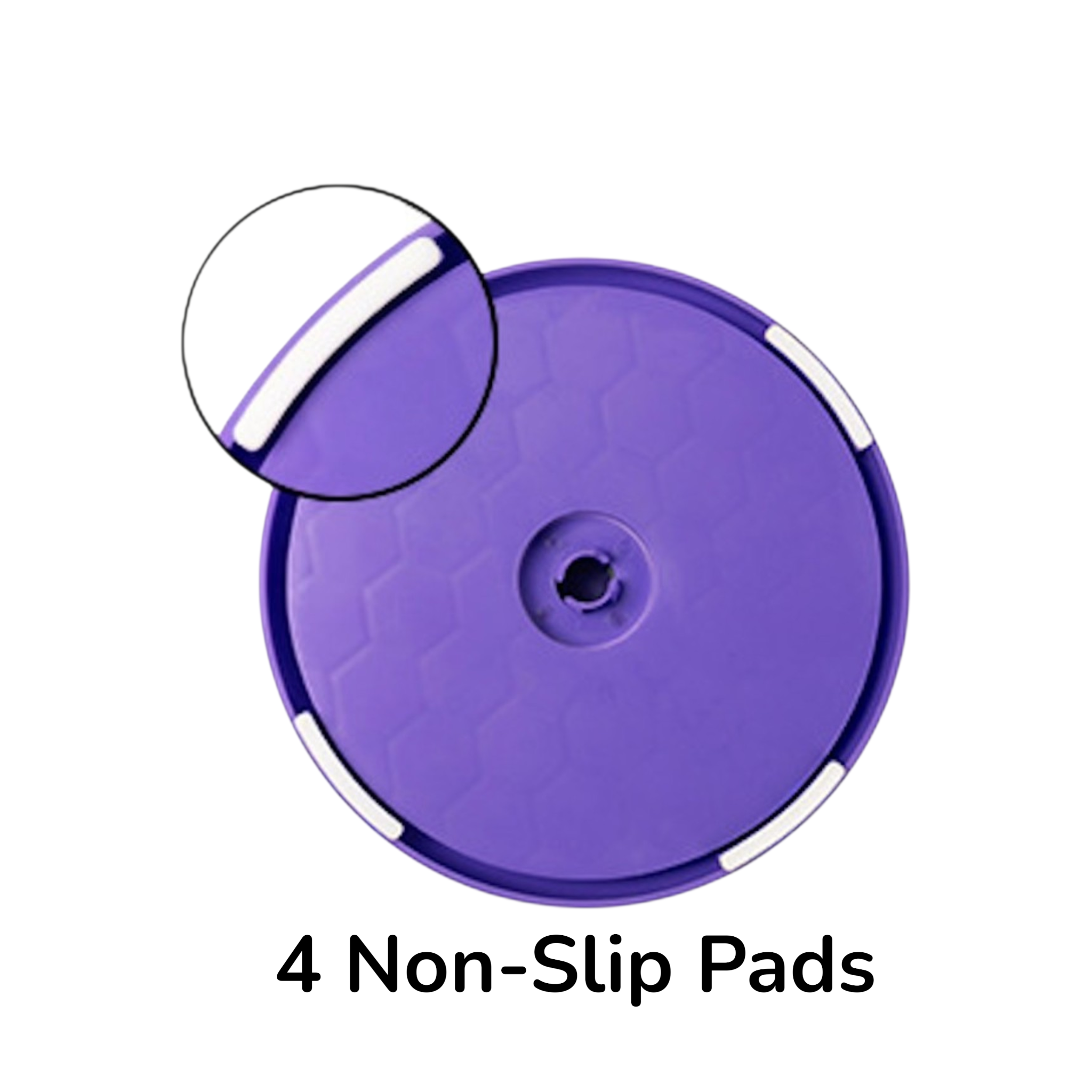 Purple non-slip pad with a close-up inset on a white background — Happy Pets, Healthy Habits