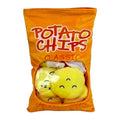 FurSniff Chips Bag Snuffle Toy Set with five plush potato toys inside a crinkle bag. Yellow plush toys have cute embroidered faces.